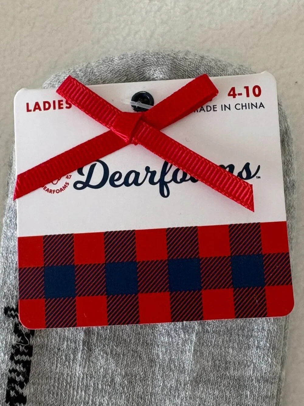 NWT - Dearfoams - 3 Pk - Ultimate No Show Socks - Gray, Cream, Tan, and Striped